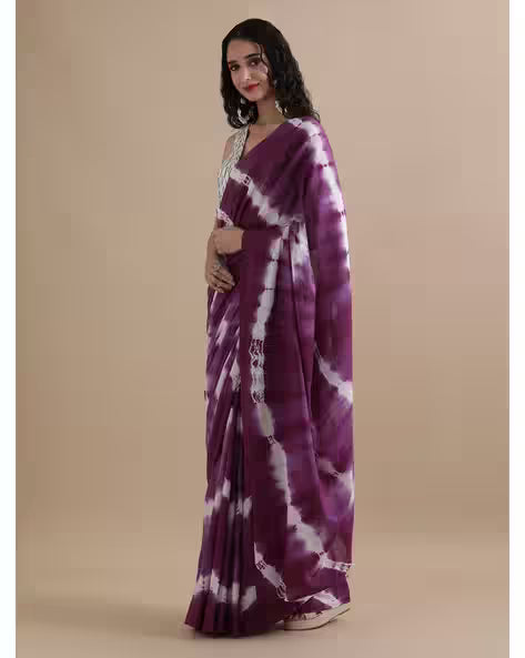 Women Tie & Dye Pure Cotton Mulmul Saree