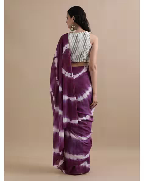 Women Tie & Dye Pure Cotton Mulmul Saree