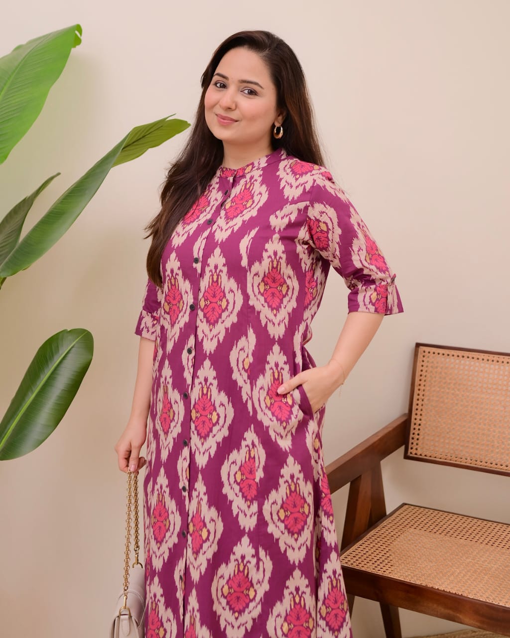 Premium Floral Fine cotton kurti Palazza set